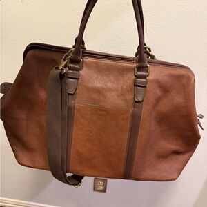 Fossil leather weekender bag